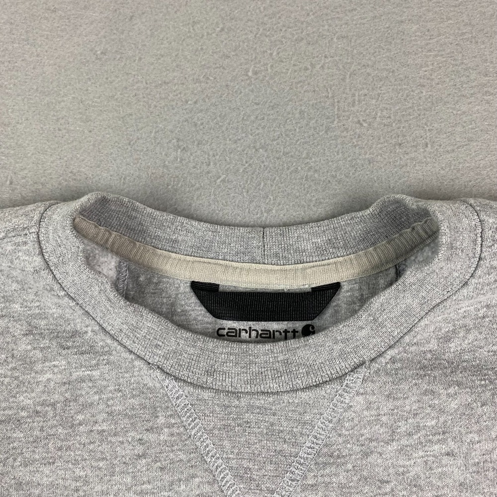 Carhartt Loose Fit Mens Sweatshirt L Crewneck Pullover Grey TS0124-M - Picture 4 of 13